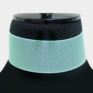 Bold Mint Green Metal Choker Necklace